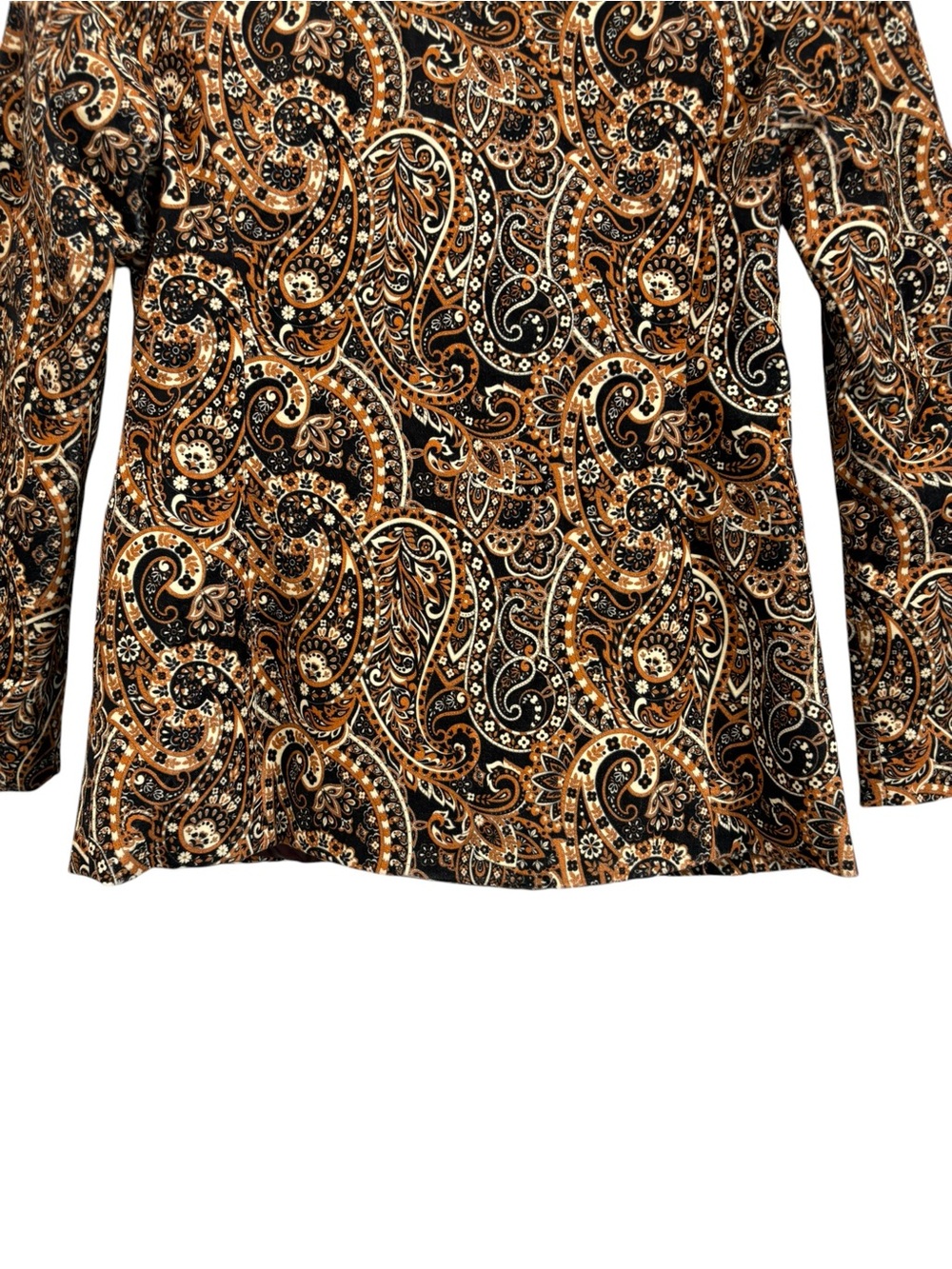 New Driftwood Velvet Jacquard Paisley 70’s Style Blazer Size XS - Picture 10 of 14